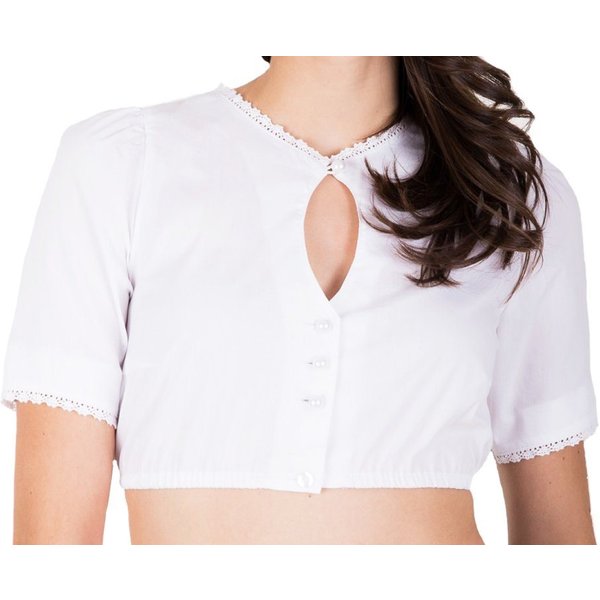 Krüger Madl Dirndlbluse 'Karla' Traditionell, Weiß