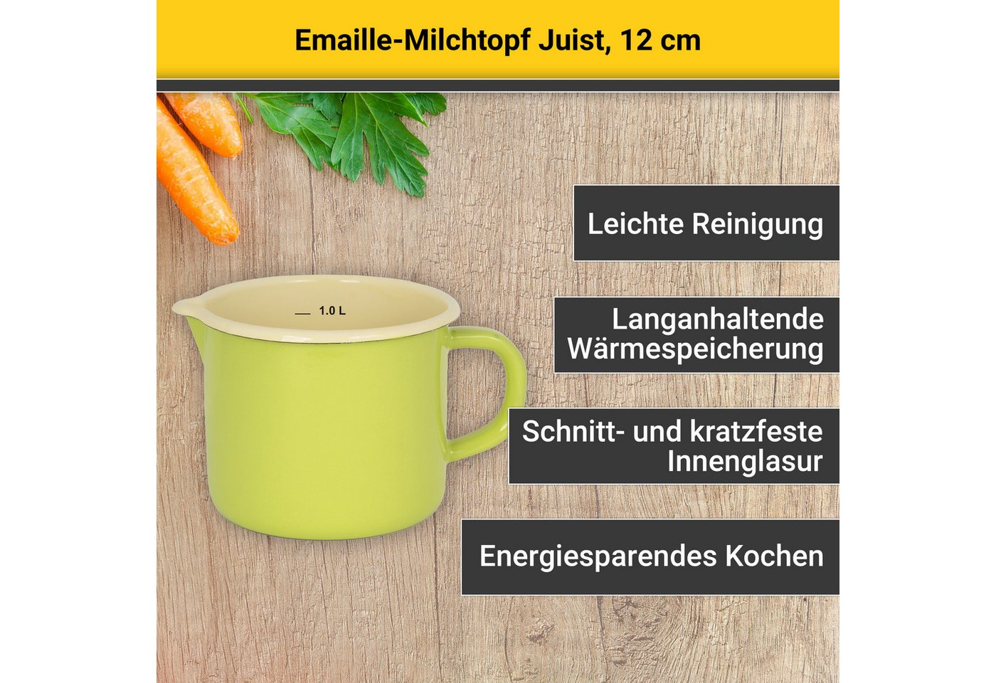 Krüger Milchtopf Juist, Emaille (1-tlg), Induktion – Bild 2 von 5