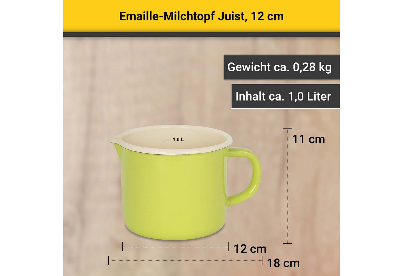 Krüger Milchtopf Juist, Emaille (1-tlg), Induktion – Bild 5 von 5