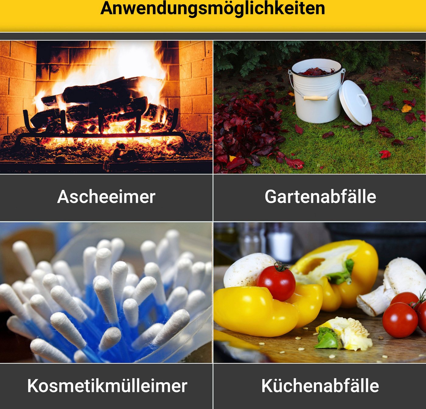 Krüger Mülleimer Emaille-Eimer mit Deckel Serie Rio, schnitt- / kratzfeste Oberfläche, bakterienabweisend, extrem langlebig – Bild 5 von 5