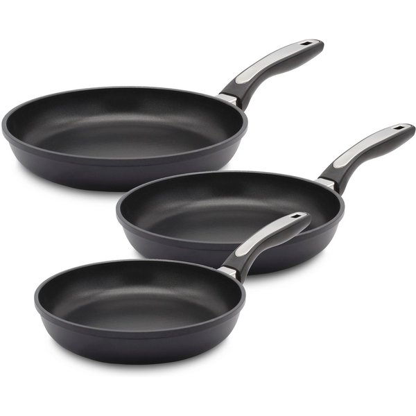 Krüger Pfannen-Set Delta, Aluminiumguss (Set, 3-tlg), Ø 20/24/28 cm, Induktion
