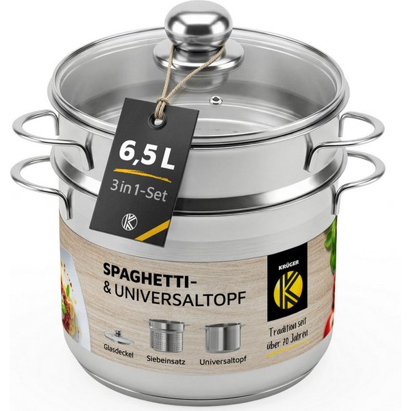 Krüger Spaghettitopf, Edelstahl 18/0 (1-tlg), Induktion