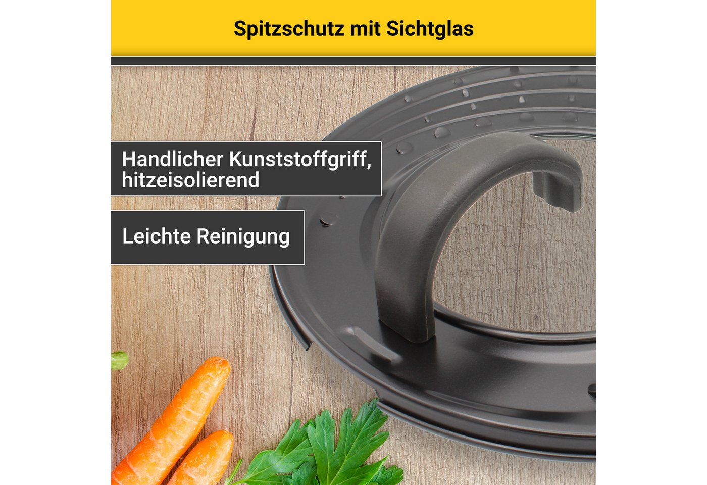 Krüger Spritzschutzdeckel Tokio, mit Glaseinsatz – Bild 3 von 5