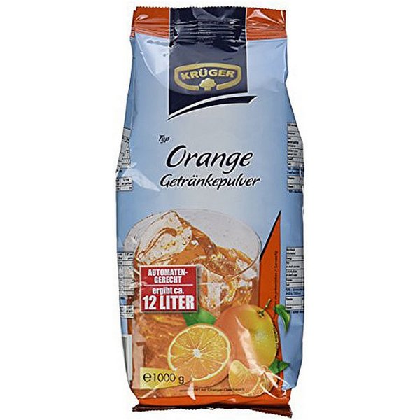 Krüger Tee, Krüger Family Fruchtgetränkepulver Orange 1000g Automatengerecht