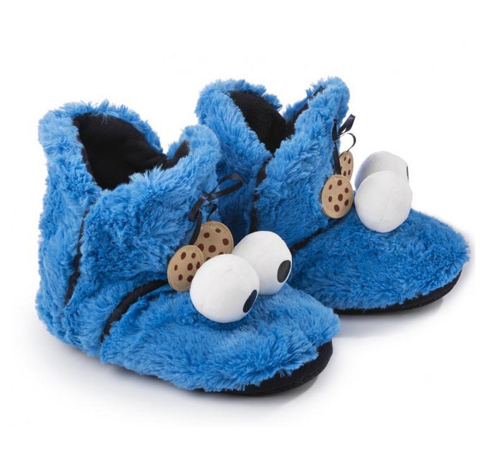Krümelmonster Krümelmonster Booties, Gr. L/ 41-42 Plüsch Hausschuhe – Bild 2 von 5