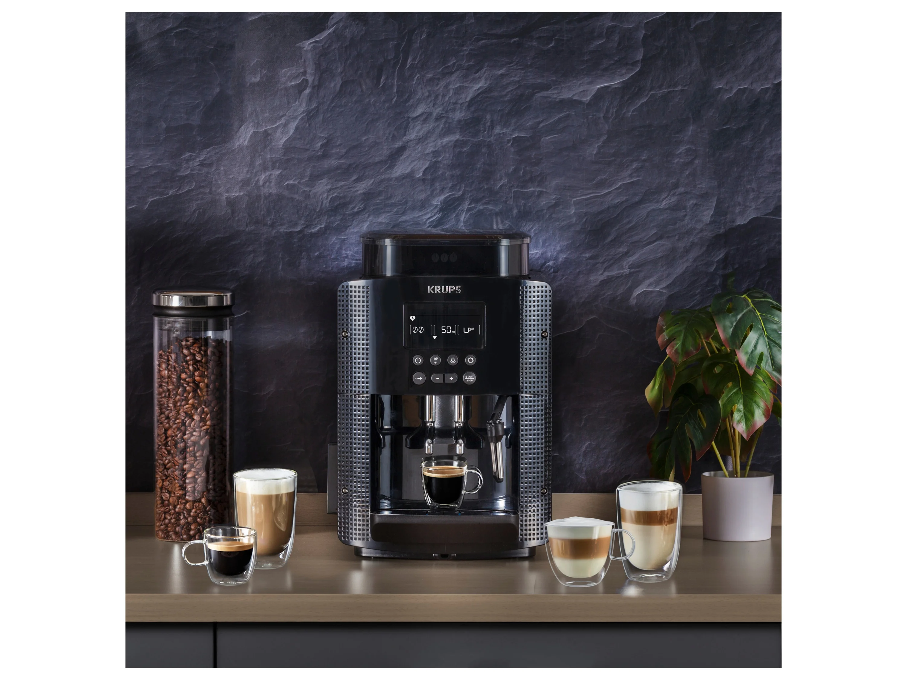 KRUPS Kaffeevollautomat EA81P0 (EA81P0 schwarz) – Bild 2 von 4