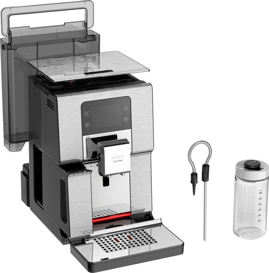 Krups Kaffeevollautomat EA877D Intuition Experience+, 21 Heiß- und Kaltgetränke-Spezialitäten, geräuscharm, Farb-Touchscreen – Bild 3 von 5