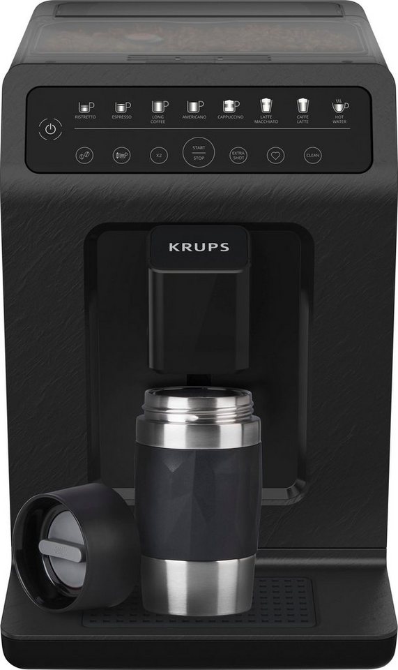 Krups Kaffeevollautomat EA897B Evidence ECOdesign, aus 62%* recyceltem Kunststoff, bis zu 90% recycelbar, inkl. Emsa Travel Mug im Wert von UVP 25,99 – Bild 2 von 5