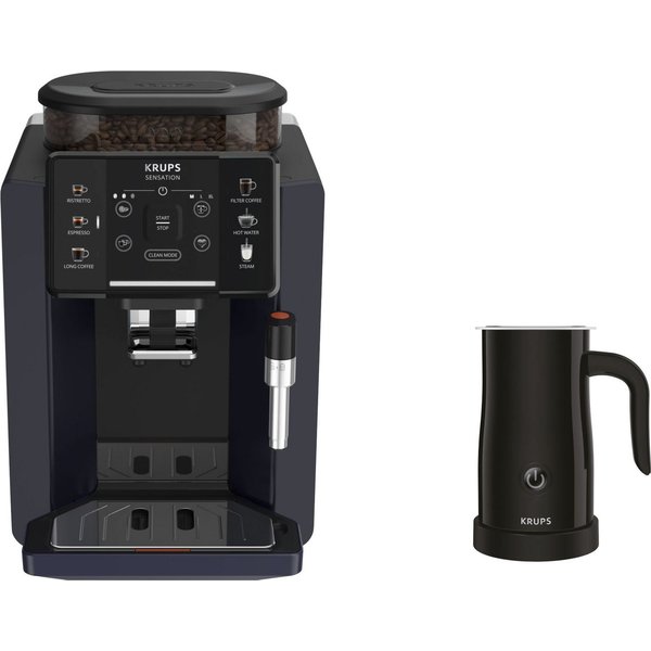Krups Kaffeevollautomat EA910B.23 Sensation Milk Bundle, mit Krups Milchaufschäumer im Wert von UVP 79,99