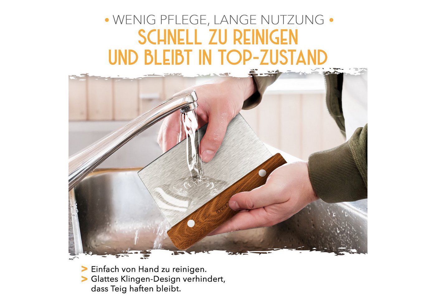 Krustenzauber Backmatte Zubehör - Brotschlingen, Schneebesen, Backmatte, Teig Reinigungstücher, Teigkarte Edelstahl – Bild 5 von 5