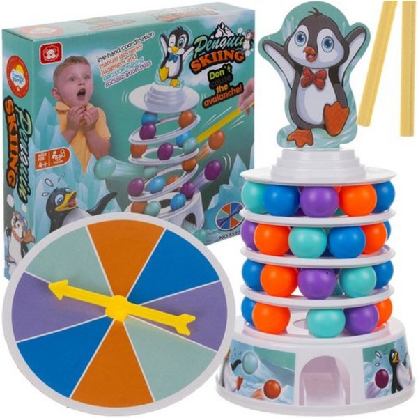 KRUZZEL Lernspielzeug Arcade Spiel Pinguin (Spar-Set, 1-St., kreativ interaktiv), hochwertig