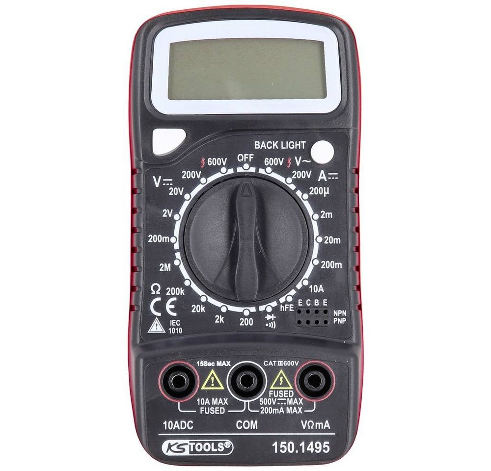 KS Tools Multimeter Digital Multimeter inkl. Prüfspitzen 150.1495 – Bild 2 von 5
