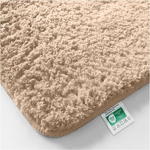 Kubus Badematte Karat Rechteckig, Badteppich, Extrem weicher & dichter Hochflor, Höhe 30 mm, rutschhemmende Latexbeschichtung, Polyester, Polyester, Waschmaschi