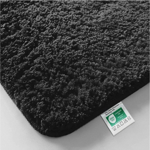 Kubus Badematte Karat Rechteckig, Badteppich, Extrem weicher & dichter Hochflor, Höhe 30 mm, rutschhemmende Latexbeschichtung, Polyester, Polyester, Waschmaschi