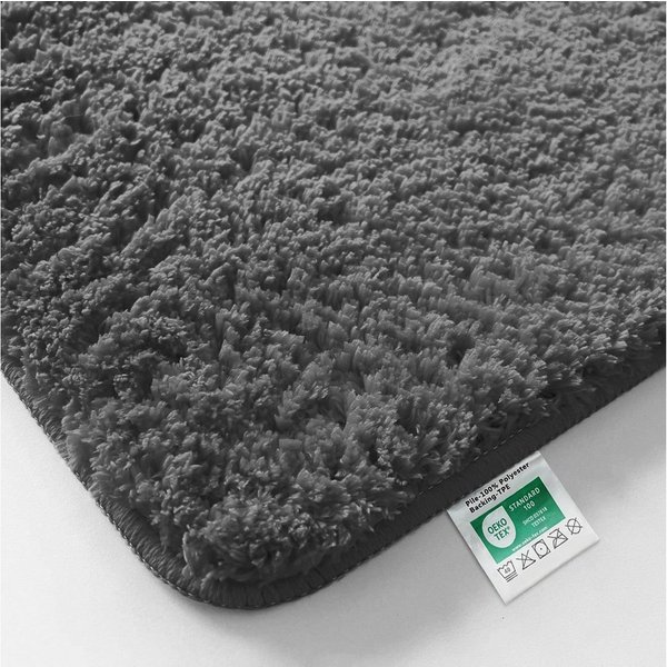 Kubus Badematte Karat Rechteckig, Badteppich, Extrem weicher & dichter Hochflor, Höhe 30 mm, rutschhemmende Latexbeschichtung, Polyester, Polyester, Waschmaschi