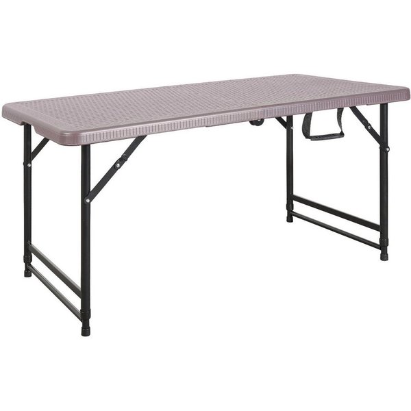 Kubus Campingtisch Klapptisch Lumo, Höhenverstellbar und Wetterfest, 120 x 60 cm