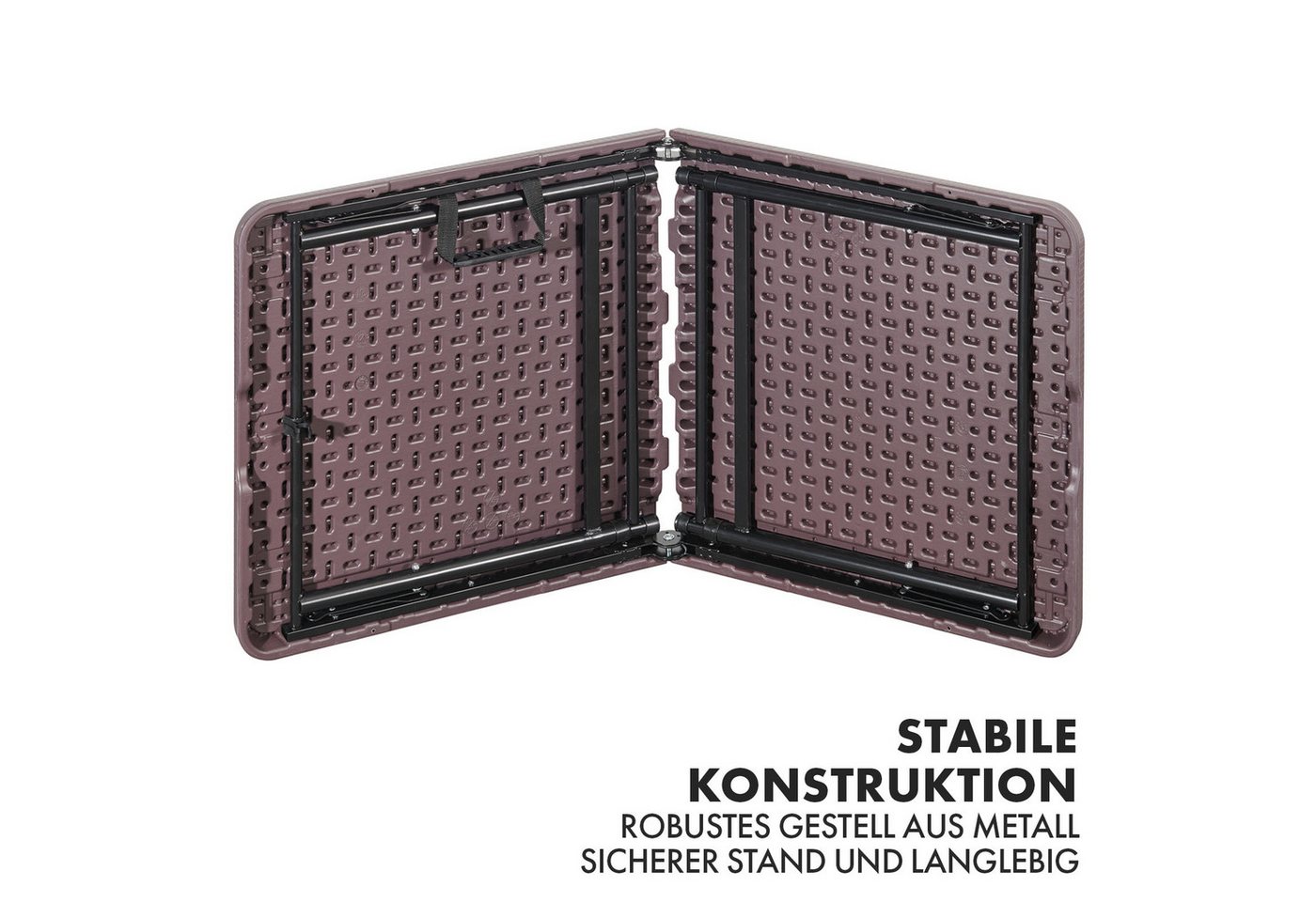 Kubus Campingtisch Klapptisch Lumo, Höhenverstellbar und Wetterfest, 120 x 60 cm – Bild 3 von 5