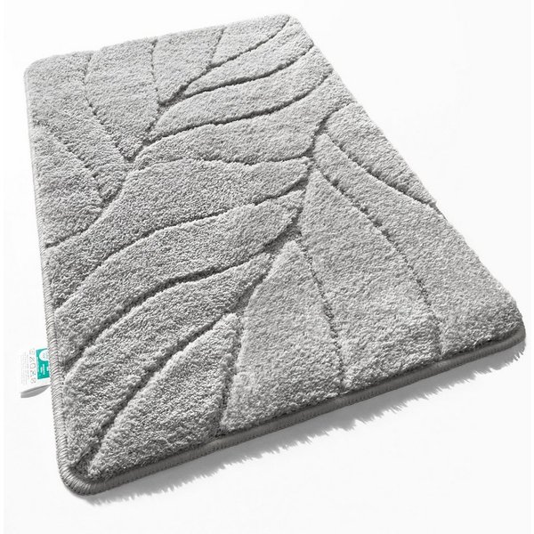Kubus Duschmatte Elara, Badematte mit Blattstruktur, Polyester, Verschiedene Farben und Größen