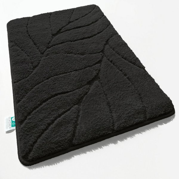 Kubus Duschmatte Elara, Badematte mit Blattstruktur, Polyester, Verschiedene Farben und Größen