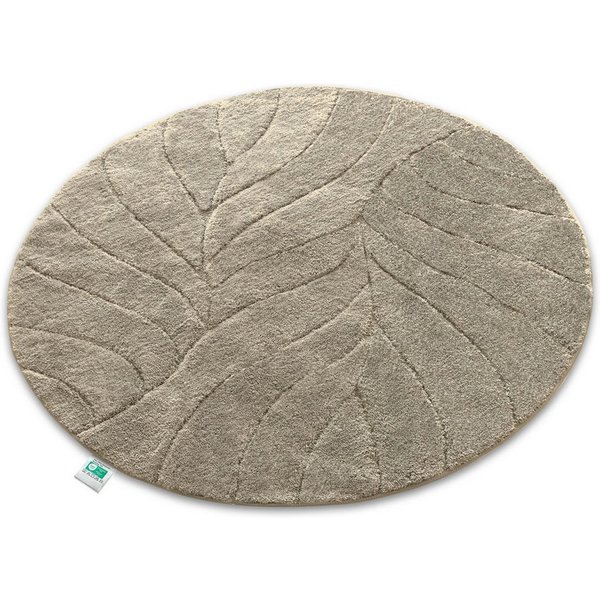 Kubus Duschmatte Elara, Runde Badematte aus hochwertiger Mikrofaser, Polyester, Rund, Rutschhemmend und kompatibel mit Fußbodenheizung