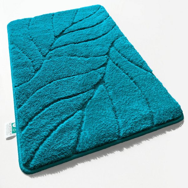 Kubus Duschmatte Elara, Badematte mit Blattstruktur, Polyester, Verschiedene Farben und Größen