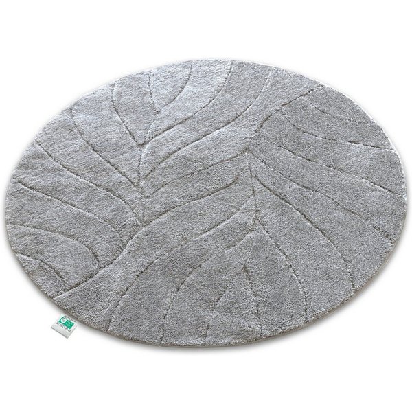 Kubus Duschmatte Elara, Runde Badematte aus hochwertiger Mikrofaser, Polyester, Rund, Rutschhemmend und kompatibel mit Fußbodenheizung