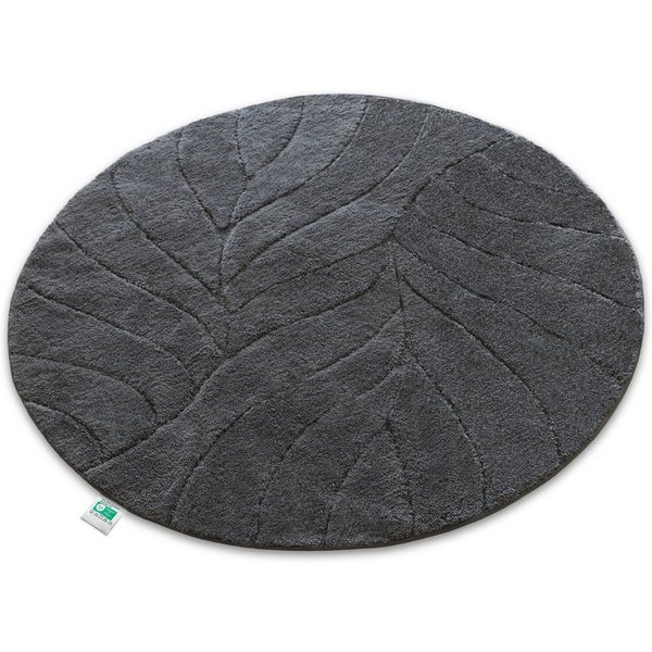 Kubus Duschmatte Elara, Runde Badematte aus hochwertiger Mikrofaser, Polyester, Rund, Rutschhemmend und kompatibel mit Fußbodenheizung