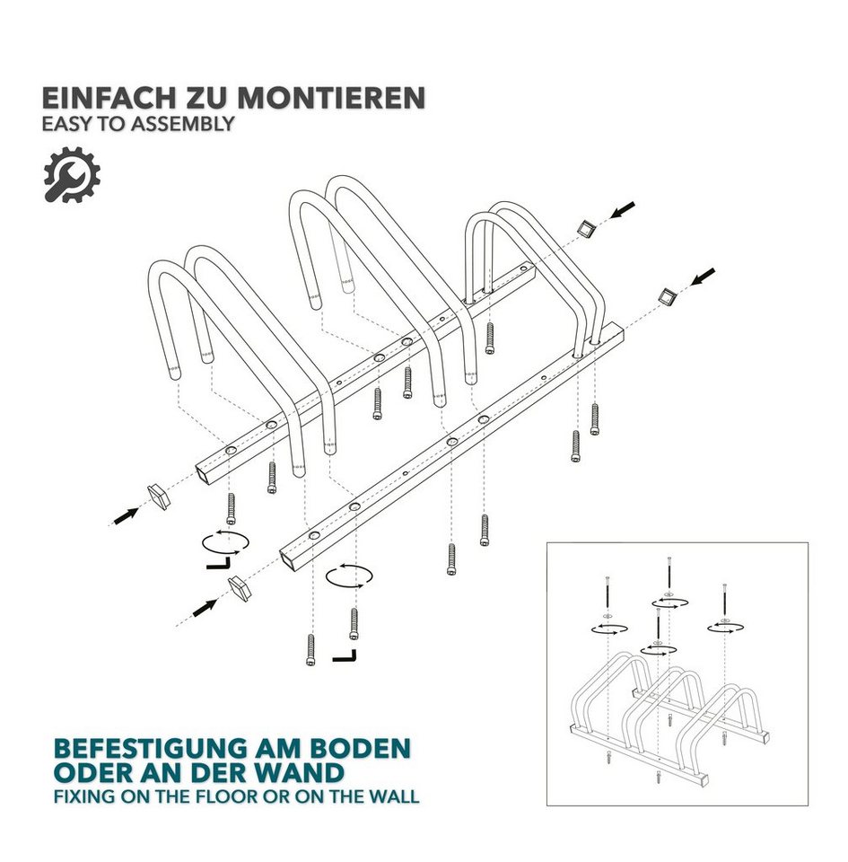 Kubus Fahrradständer Levi, Verschiedene Größen – Bild 5 von 5