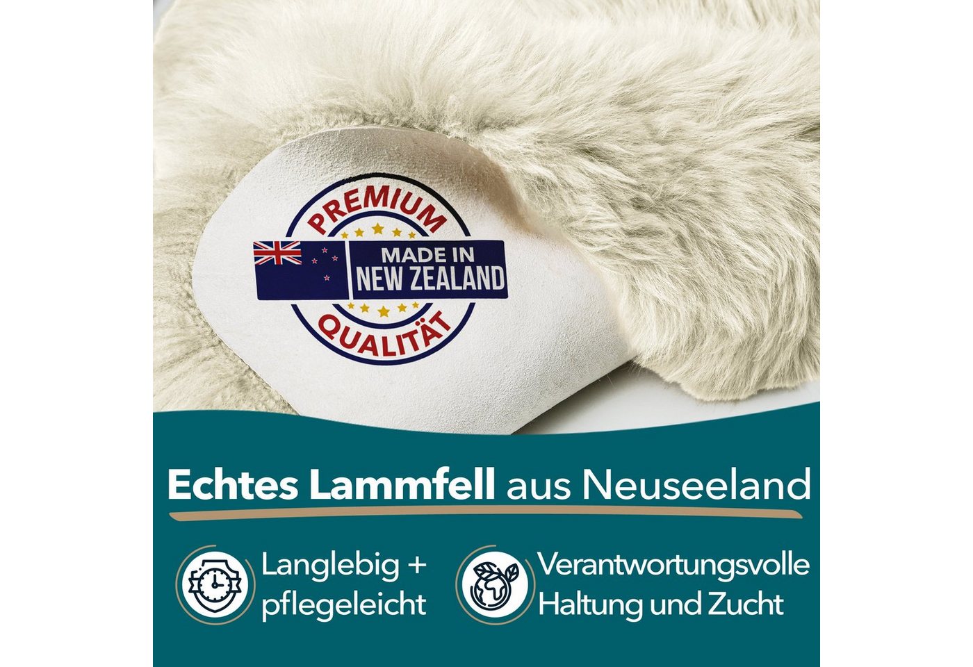 Kubus Fellteppich Echtfell Willow, Echtfell – Bild 2 von 5