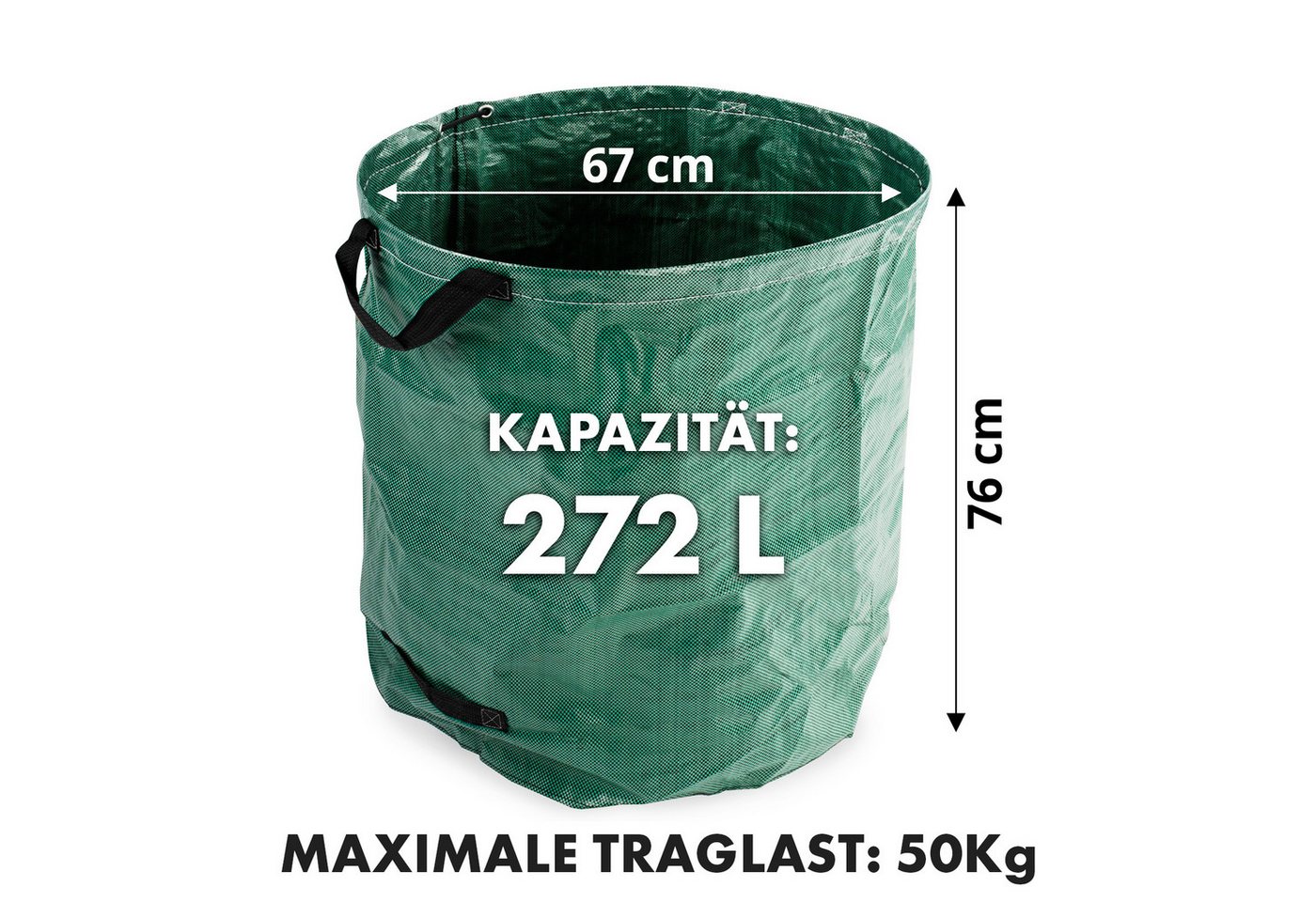 Kubus Gartenbox 3er Set Gartenabfallsack, Stabil, Selbststehend & Wasserabweisend (3er Set), Vielseitig einsetzbar – Bild 3 von 5