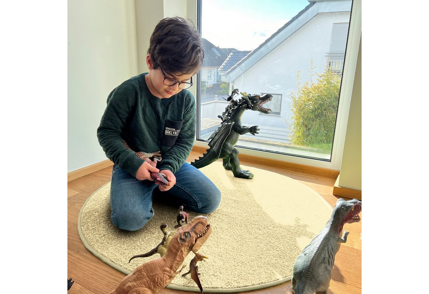 Kubus Kinderteppich Turtle, Individuell einsetzbar, Rund, Verschiedene Größen und Farben – Bild 2 von 5