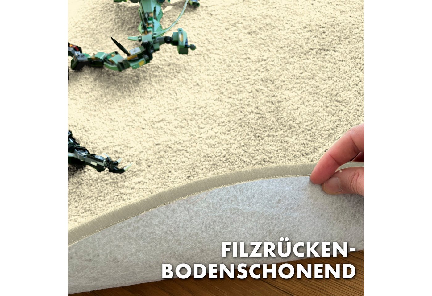 Kubus Kinderteppich Turtle, Individuell einsetzbar, Rund, Verschiedene Größen und Farben – Bild 5 von 5
