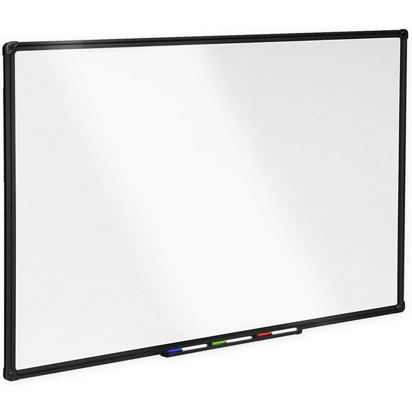 Kubus Magnettafel Whiteboard Orlov, Speziallackiert, Kratzfest & magnethaftend, Schwarzer Rahmen, In Vier Größen