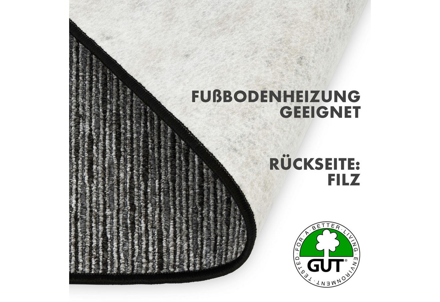 Kubus Teppich auf Maß Genf, Moderner Wohnteppich, Verschiedene Farben und Größen – Bild 5 von 5