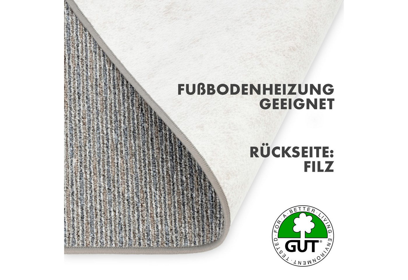Kubus Teppich auf Maß Genf, Moderner Wohnteppich, Verschiedene Farben und Größen – Bild 5 von 5