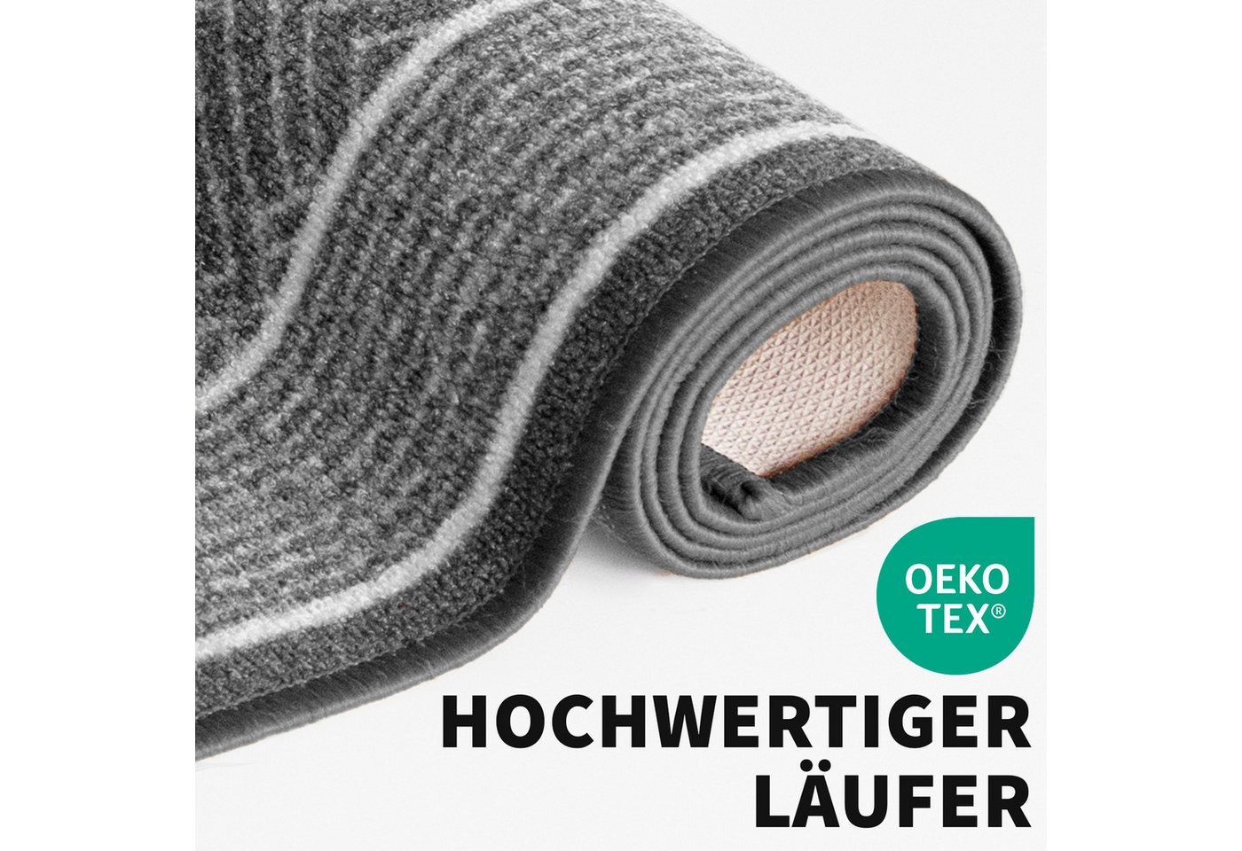 Kubus Teppich Läufer Raute, Hochwertiger Wohnteppich, In Vier Farben – Bild 3 von 5