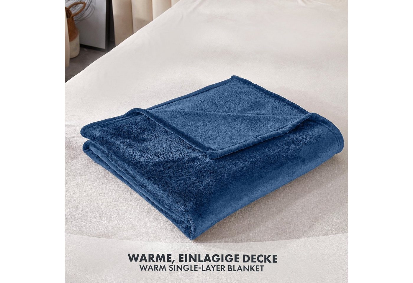 Wohndecke Charme, aus flauschigem Flanell, verschiedene Größen und Farben, Kubus – Bild 2 von 5