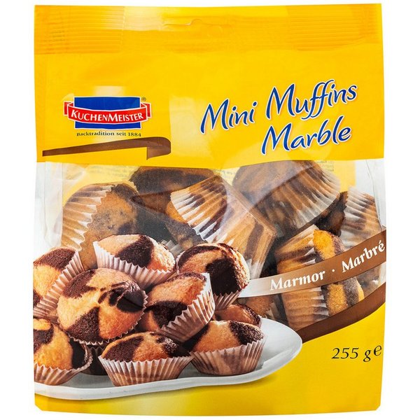 KuchenMeister Kuchen, KuchenMeister Mini Muffins Marmor Rührkuchen mit fettarmem Kakao 255g