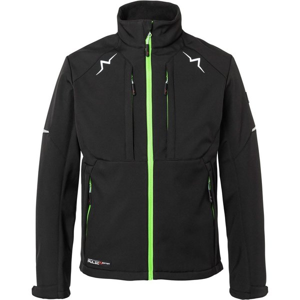 Kübler Arbeitsjacke Workwear Herren Softshelljacke PULSE schwarz/grün Arbeitsjacle