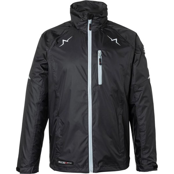 Kübler Arbeitsjacke workwear Regenjacke Pulse schwarz leicht und anpassbar mit Kapuze