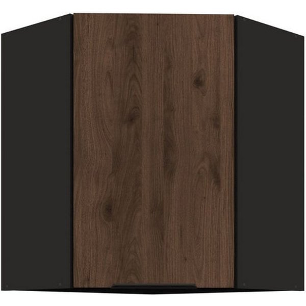 Küchen-Preisbombe Eckhängeschrank 60x60 cm Küche MONZA Okapi Nußbaum Küchenzeile Küchenblock Einbauküche