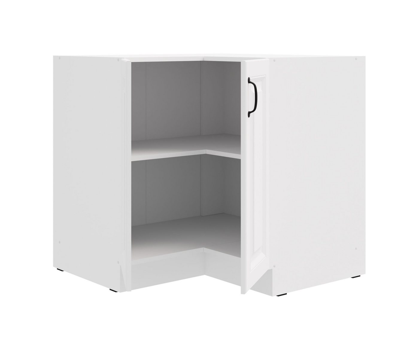 Küchen-Preisbombe Eckunterschrank 90x90 cm Küche Stilo Weiß Küchenzeile Küchenblock Einbauküche Landhaus – Bild 2 von 4