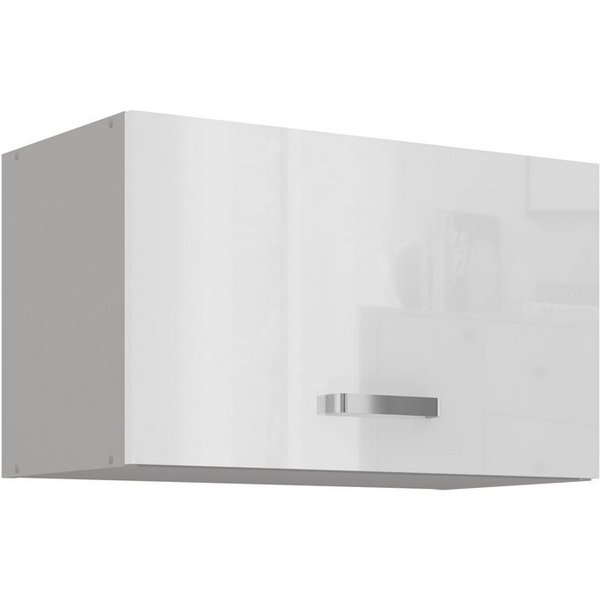 Küchen-Preisbombe Hängeschrank 60 cm Küche Bianca Weiß Hochglanz + Grau Küchenzeile Küchenblock