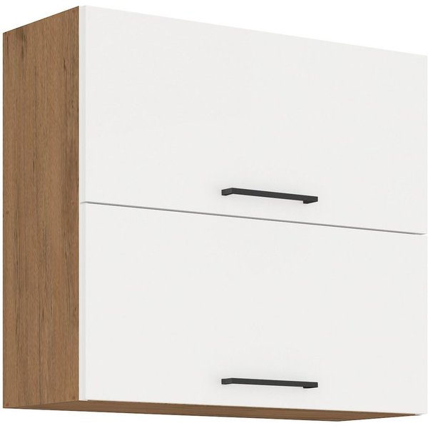 Küchen-Preisbombe Hängeschrank 80 cm Küche Vigo Hochglanz weiß Eiche Lancelot Küchenzeile Küchenblock