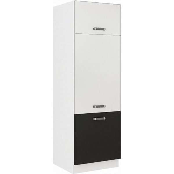 Küchen-Preisbombe Hochschrank 60 cm Küche Omega Schwarz Weiss Küchenzeile Einbauküche Küchenzeile