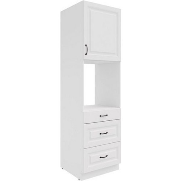 Küchen-Preisbombe Hochschrank 60 cm Küche Stilo Weiss Küchenzeile Küchenblock Landhaus Backofen
