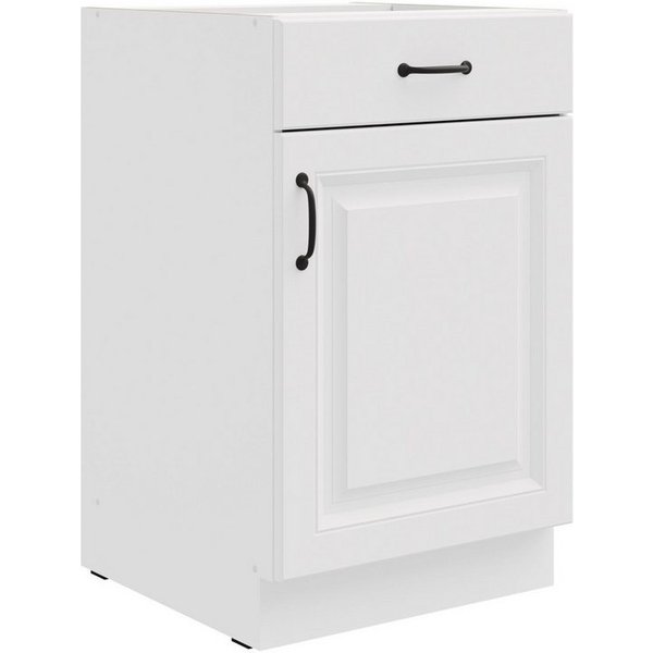 Küchen-Preisbombe Unterschrank 50 cm Küche Stilo Weiß Küchenzeile Vollauszug Soft-Close Landhaus