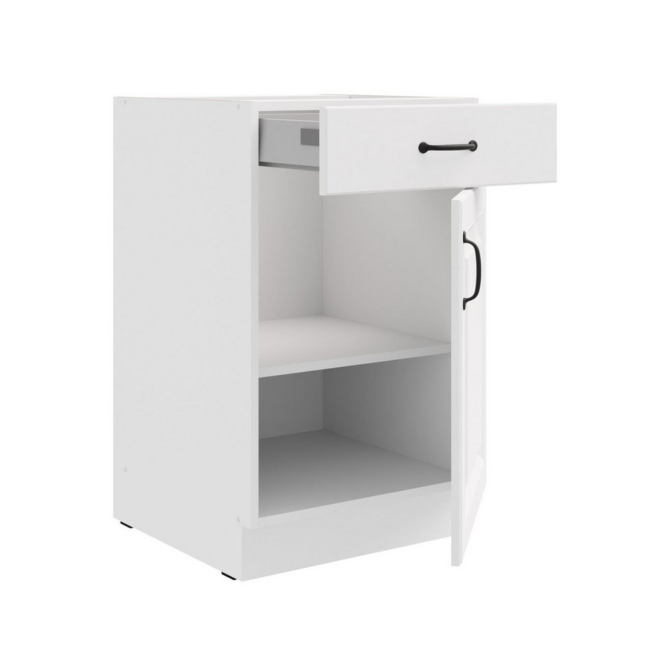 Küchen-Preisbombe Unterschrank 50 cm Küche Stilo Weiß Küchenzeile Vollauszug Soft-Close Landhaus – Bild 2 von 5