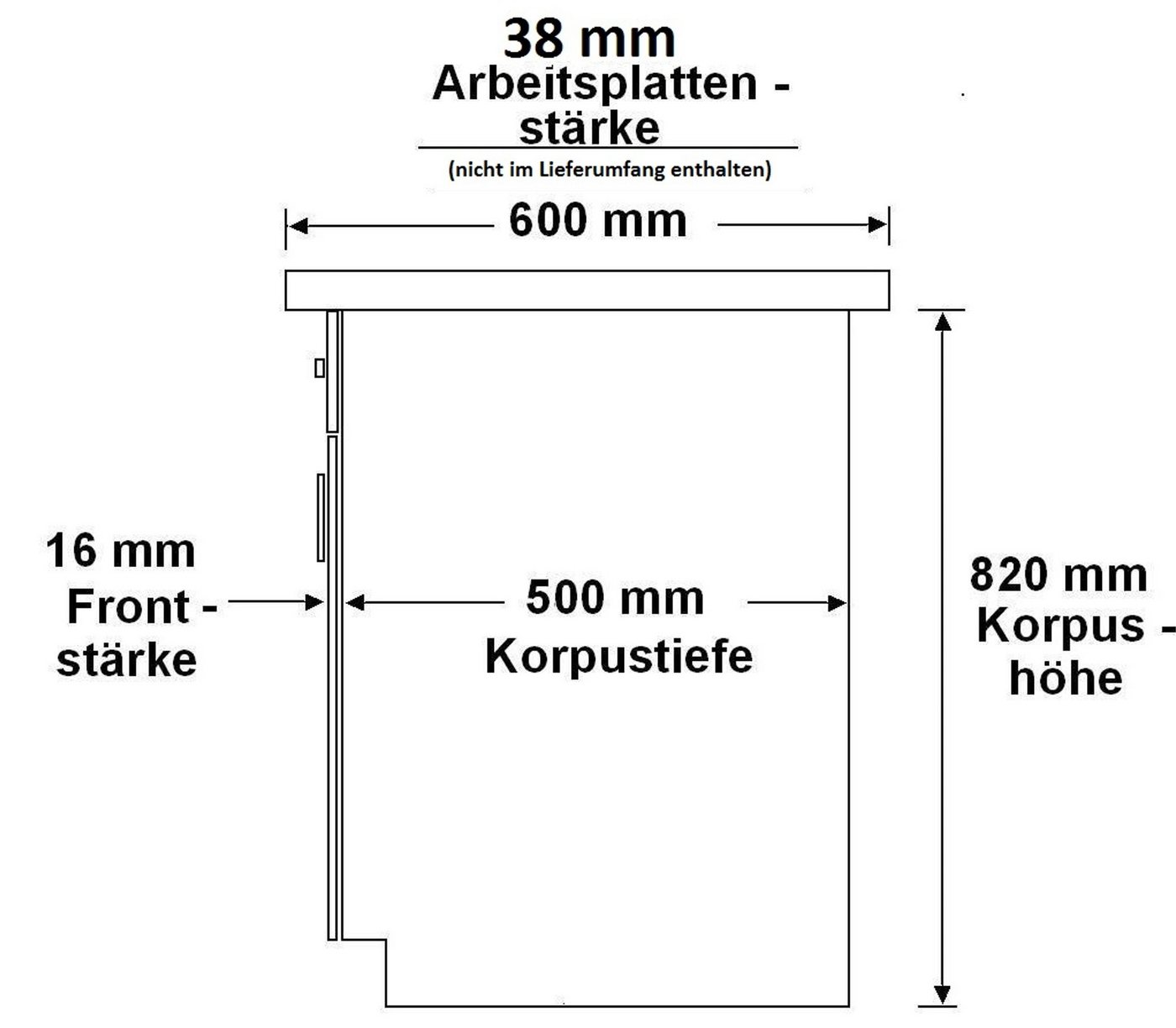 Küchen-Preisbombe Unterschrank 50 cm Küche Stilo Weiß Küchenzeile Vollauszug Soft-Close Landhaus – Bild 4 von 5