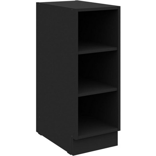 Küchen-Preisbombe Unterschrank Regal 30 cm Schwarz Küche Küchenzeile Küchenblock SIENA MONZA ARONA